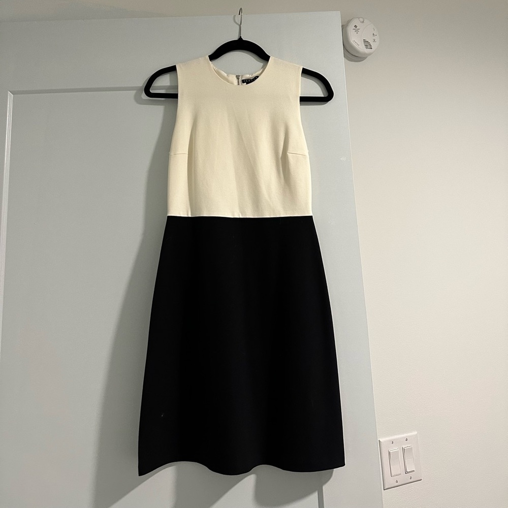 Theory sleeveless knit combo mini dress size 2